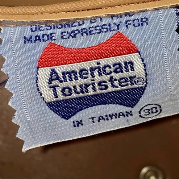 American Tourister Vintage 1960's Soft Shell Light Tan Retro Travel Bag RARE - Picture 16 of 16